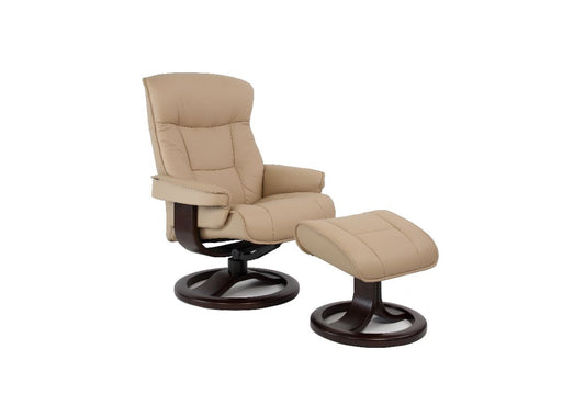 Bergen Swivel Recliner with Footstool