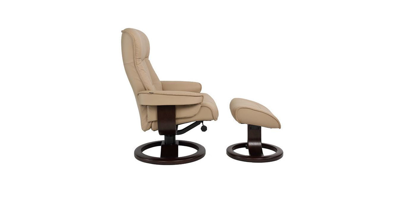 Bergen Swivel Recliner with Footstool