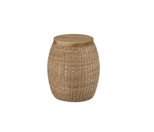 Rattan Round Accent Table